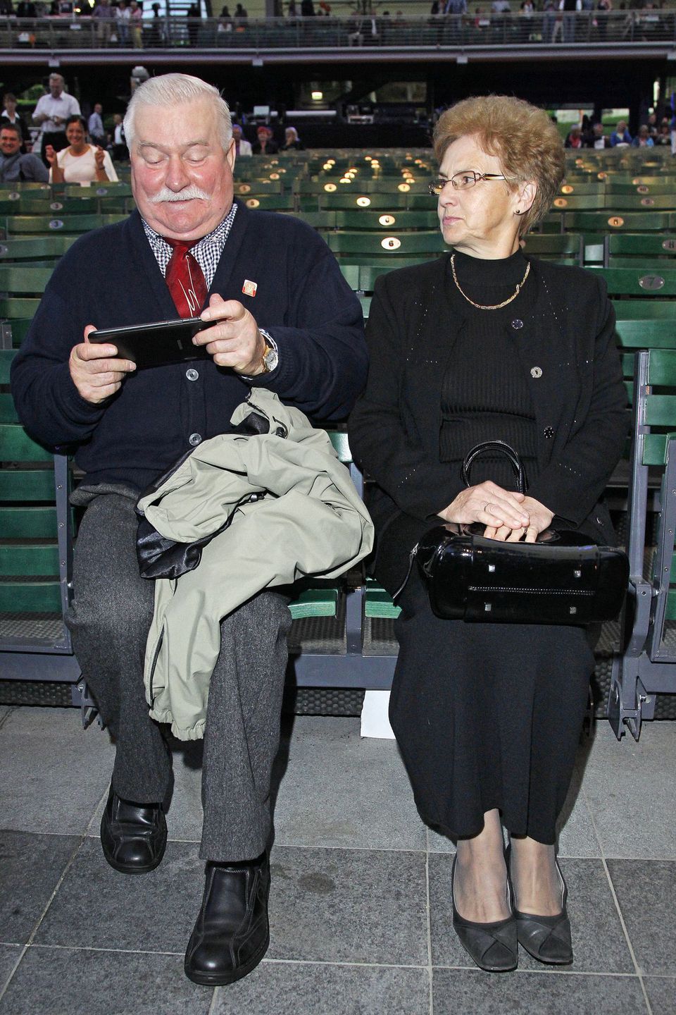 Lech Wałęsa z żoną, Danutą