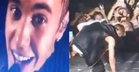 Bieber: "PRZESTAŃCIE RZUCAĆ RZECZY NA SCENĘ!" (WIDEO)