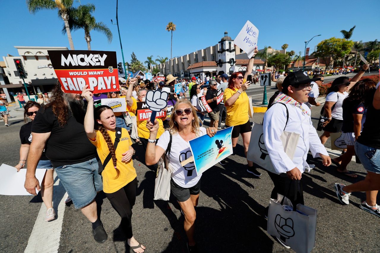 Disneyland faces first strike in 40 years over low wages, pins