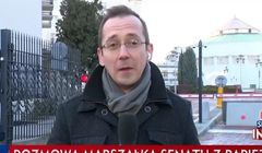 Melodia z "Dziennika Telewizyjnego" zagłuszyła relację reportera TVP Info