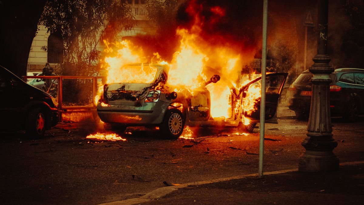 Na drodze S8 spłonął samochód