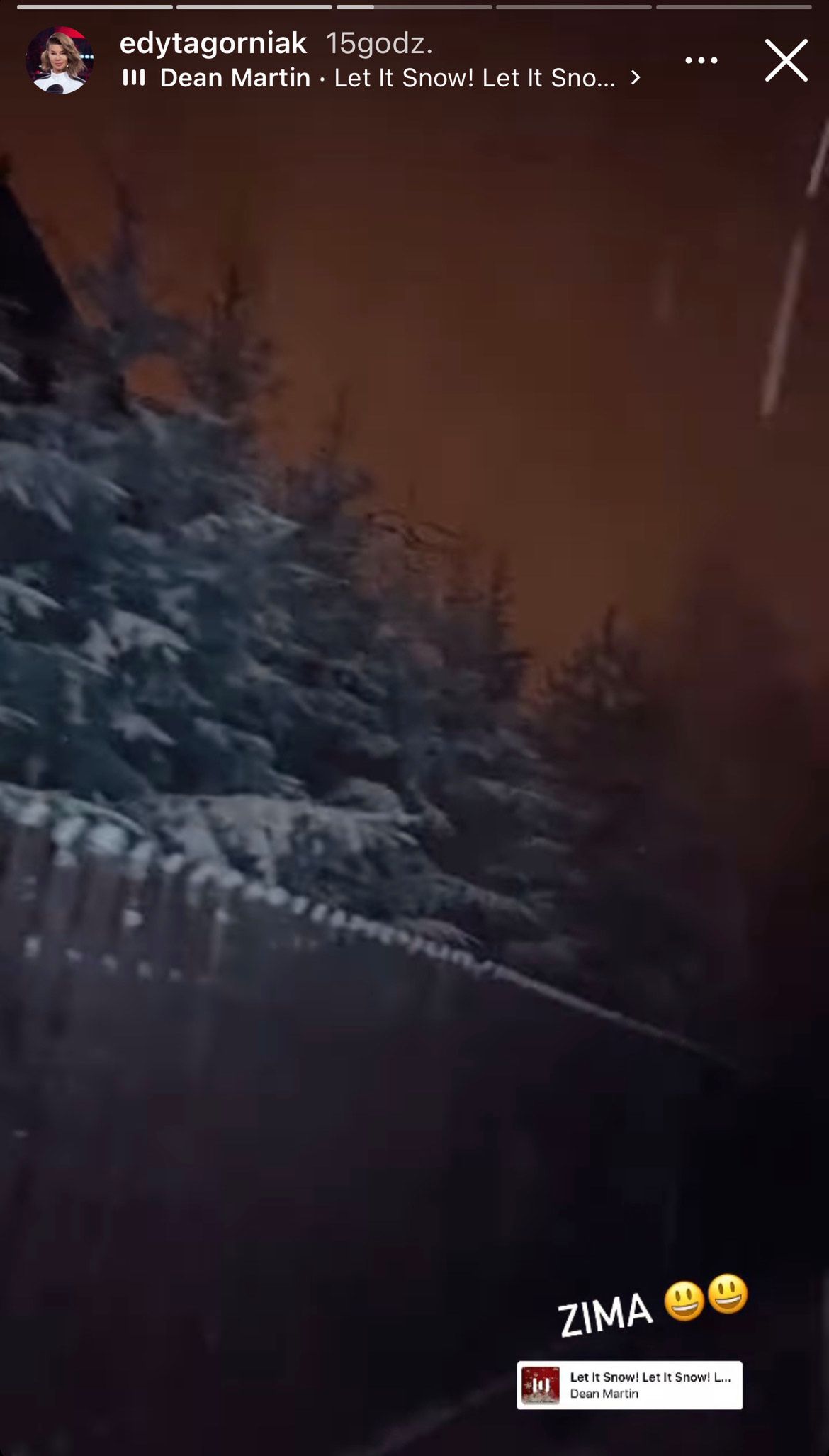 Edyta Górniak pokazała śnieg przed domem