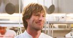 Aaron Eckhart i Richard Jenkins z dziennikarzem w Portoryko