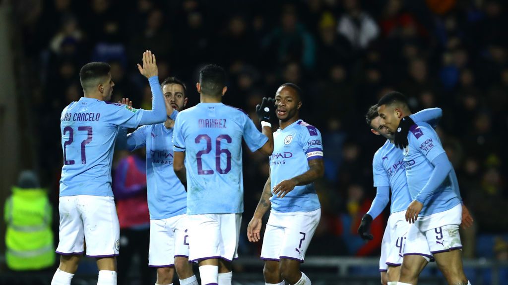 Getty Images / Na zdjęciu: radość piłkarzy Manchesteru City