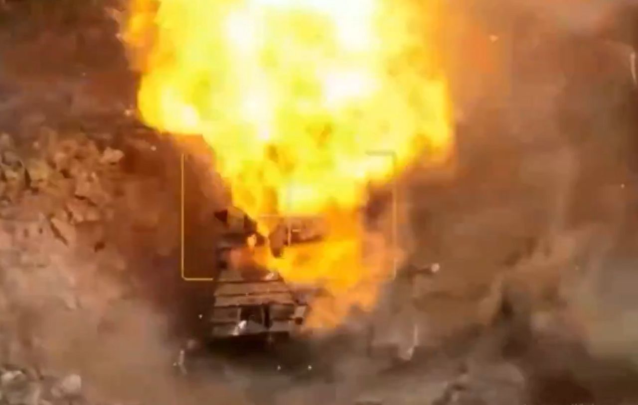 The destruction of the Russian T-90M tank, everything looked very spectacular