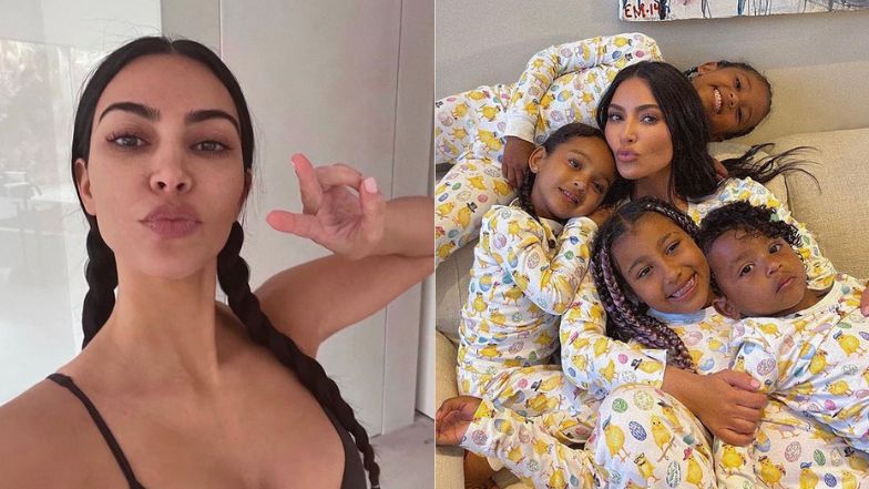 Kim Kardashian RETUSZUJE zdjęcia swoich DZIECI! Są dowody. "TO CHORE" (FOTO)