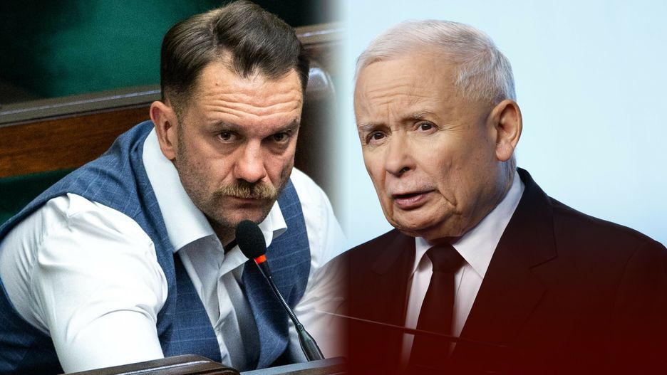 Łukasz Mejza i Jarosław Kaczyński