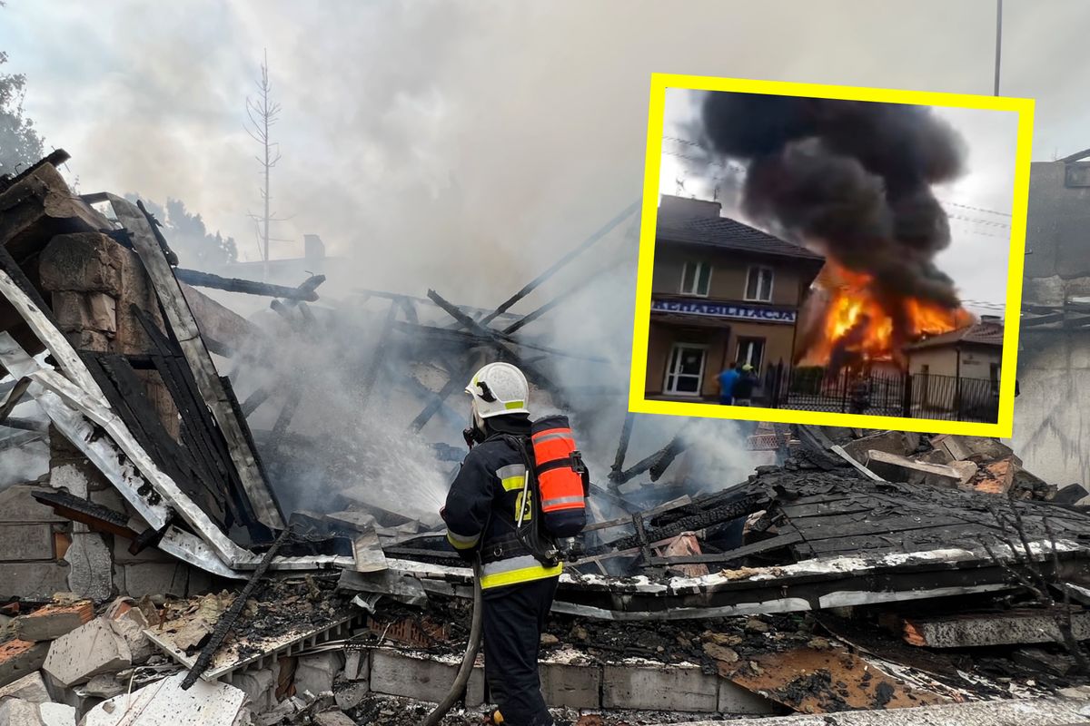 Wybuch i pożar w magazynie fajerwerków pod Warszawą