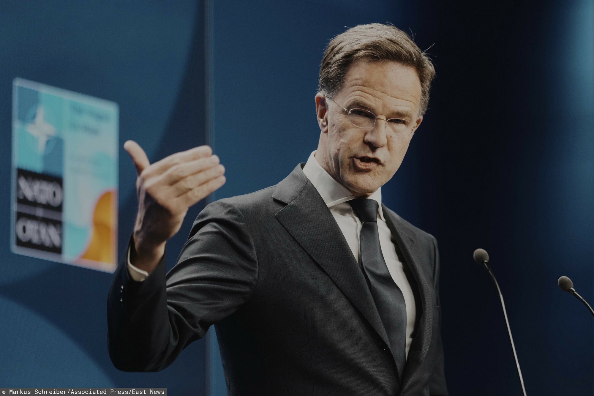 Temporary
NATO Secretary General Mark Rutte speaks during a media conference in The Hague, Netherlands, Monday, June 23, 2025 ahead of the upcoming NATO summit. (AP Photo/Markus Schreiber)
Markus Schreiber