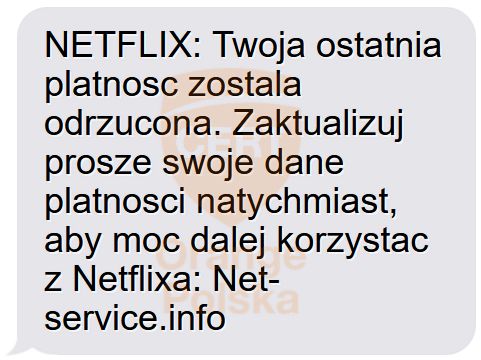 Fałszywy SMS "od Netfliksa"