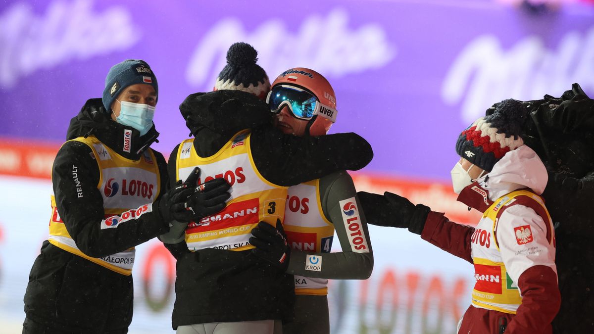 Andrzej Stękała, Piotr Żyła, Dawid Kubacki i Kamil Stoch