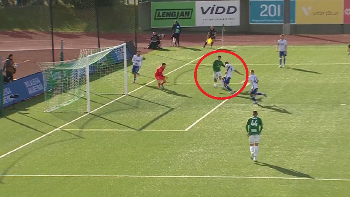 Twitter / Screen / TVP Sport / Na zdjęciu: Mikael Ishak otworzył wynik na Islandii