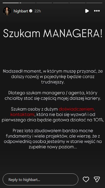 Bart Pniewski szuka pracownika