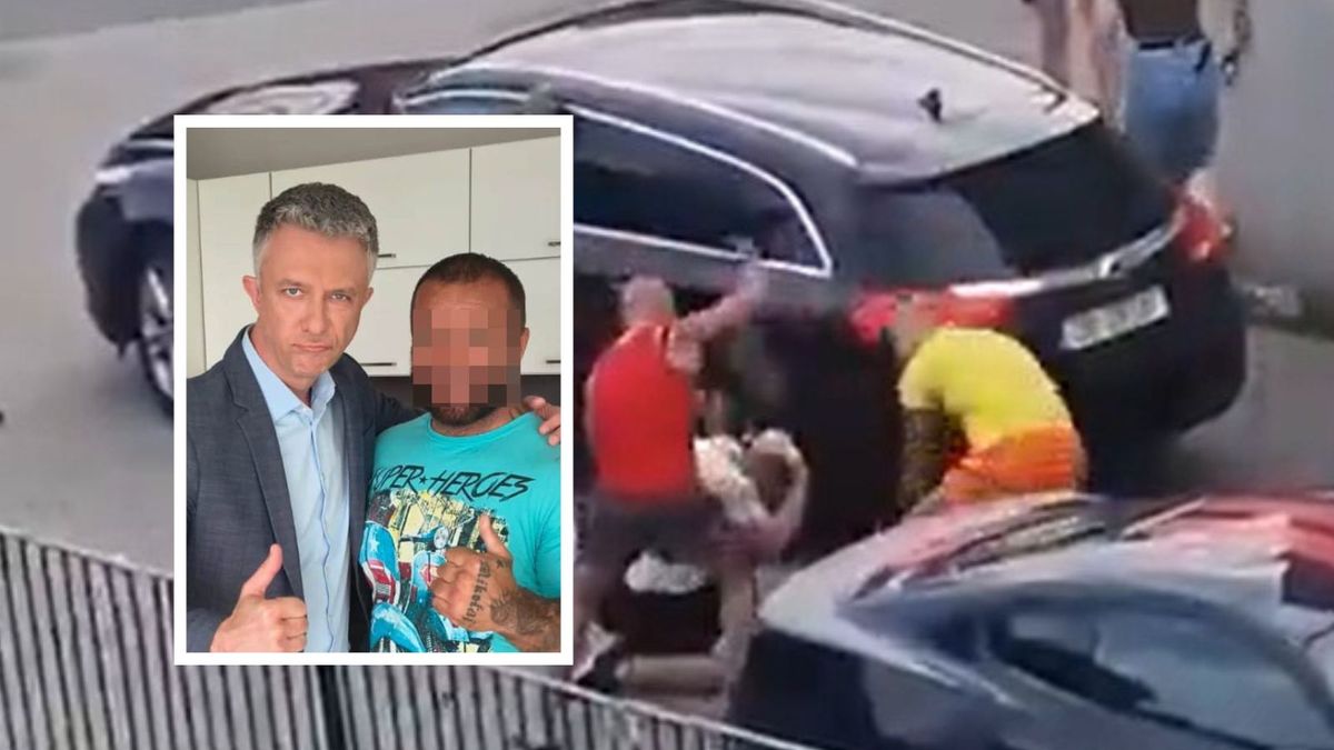 Łukasz Płoszajski (po lewej) i Adam C. (z prawej) na planie