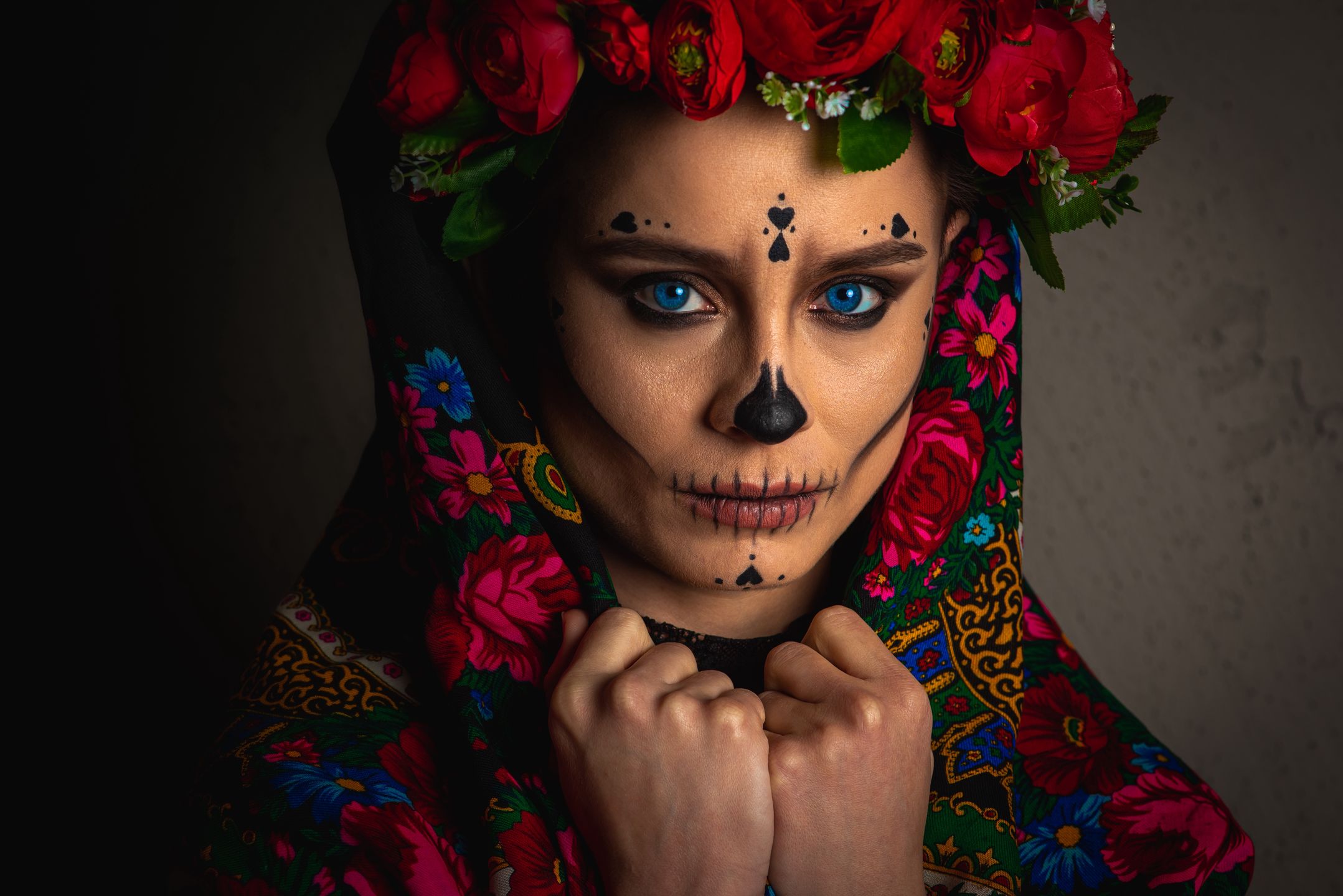La Catrina makijaż, makijaż w stylu meksykańskim, popularny makijaż na halloween