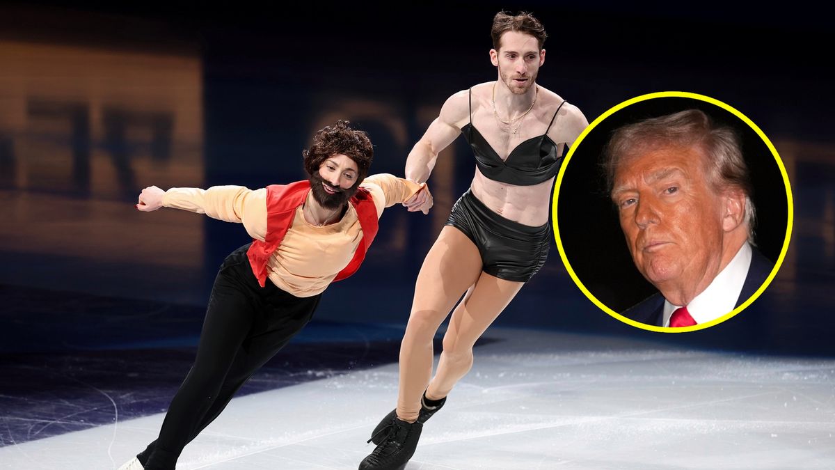 Getty Images / Maddie Meyer / PAP/EPA/Yuri Gripas / POOL / Na zdjęciu: włoski duet i Donald Trump