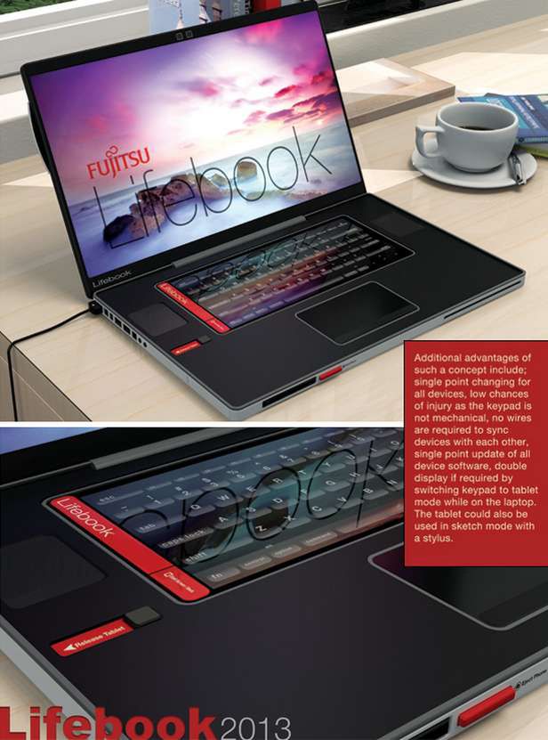 Fujitsu Lifebook 2013. Koncepcyjny laptop z aparatem fotograficznym, tabletem i telefonem 5