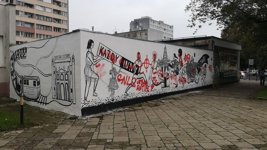 Wrocław. Mural miał promować równość i tolerancję. Został zniszczony po paru dniach