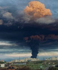 Kłęby dymu nad Sewastopolem. Płonie skład paliwa