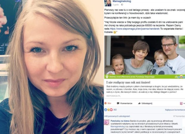 Blogerka Mama ginekolog namawiała fanki do zbiórki na "terapię kawą" pacjentki chorej na raka! "Uważam to za ZNAK!"