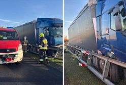 Wypadek na A1. Kierowca ciężarówki zasłabł za kierownicą