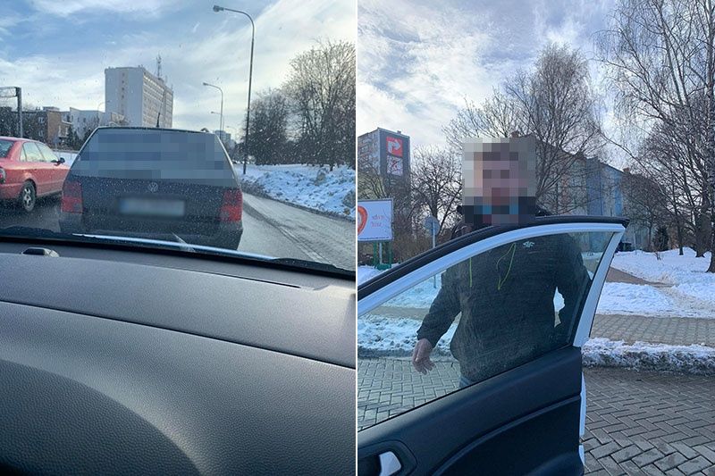 Agresywny kierowca zgłosił się na policję i przyznał do winy. Dobrowolnie poddał się karze