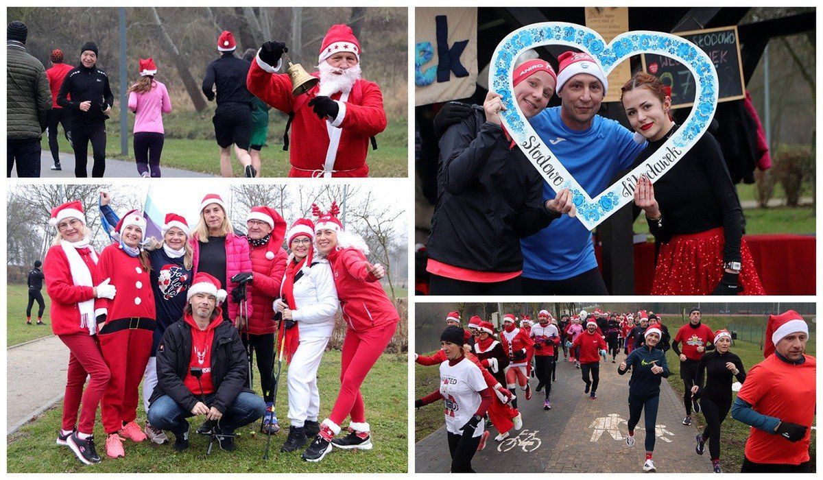 Włocławek: Mikołajowy Parkrun 2025 w parku na Słodowie