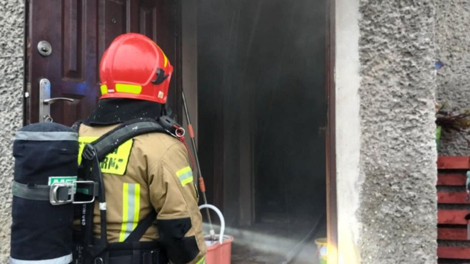 Pożar kotłowni w Bożydarze. Fot. PSP Sandomierz 