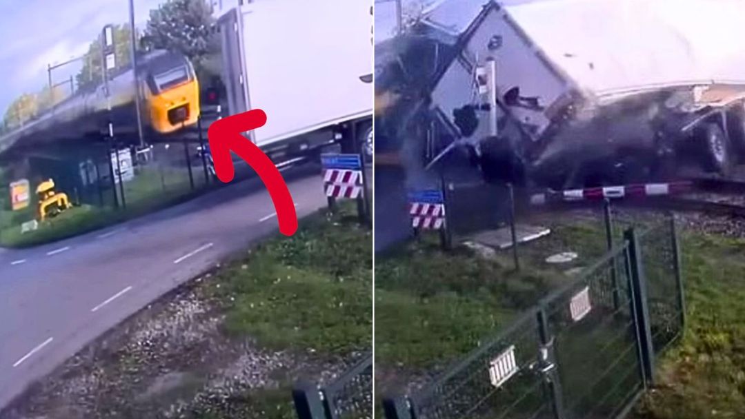 wiadomości,aktualności,WP Wiadomości Pociąg staranował ciężarówkę. Nagranie z wypadku na przejeździe