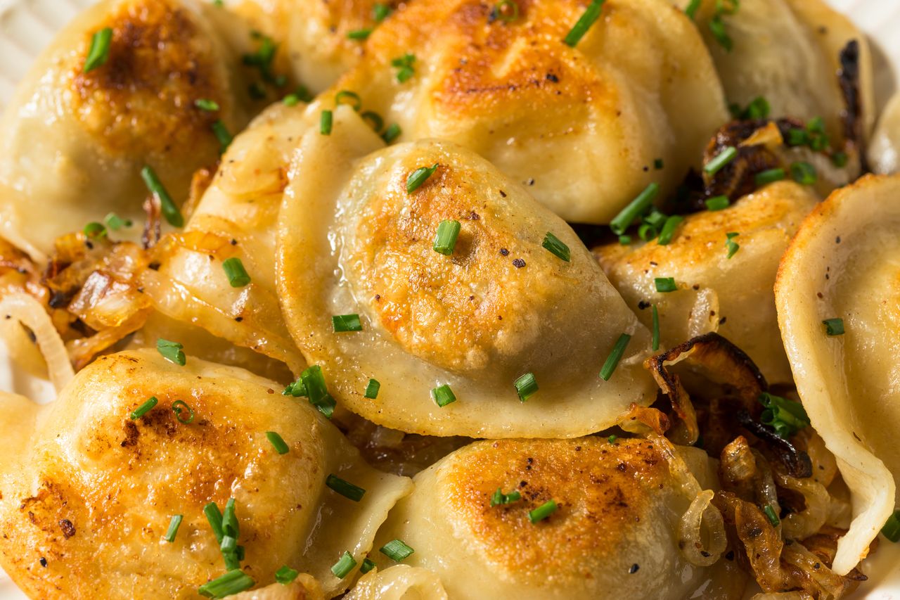 Dumplings with buckwheat and mushrooms