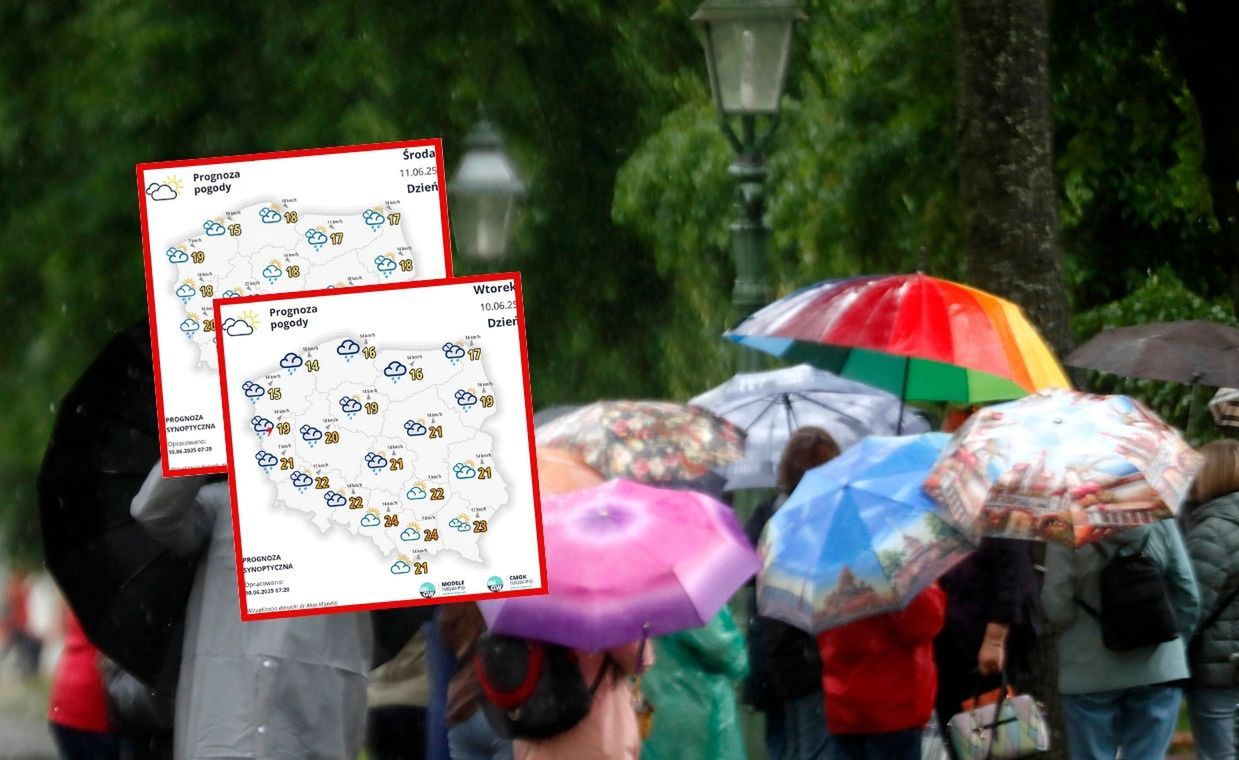 Prognoza pogody. Pochmurnie i deszczowo