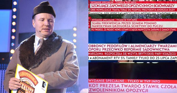 Są skargi na "paski" z TVP Info: "OBROŃCY PEDOFILÓW i alimenciarzy twarzami oporu przeciwko reformie sądownictwa"...