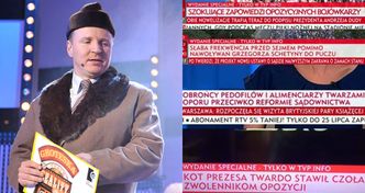 Są skargi na "paski" z TVP Info: "OBROŃCY PEDOFILÓW i alimenciarzy twarzami oporu przeciwko reformie sądownictwa"...