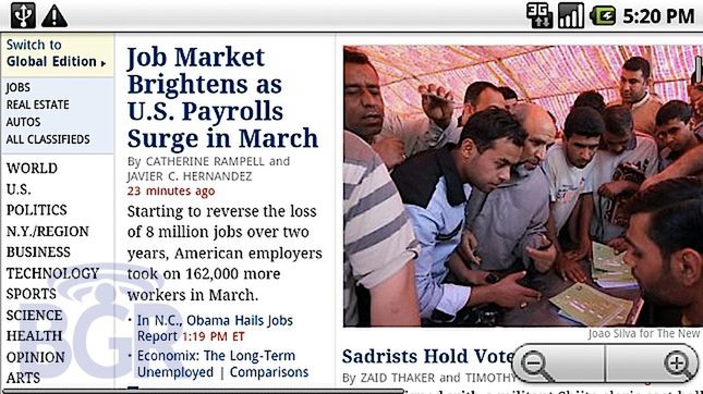 Skyfire dla Androida - pierwsze screeny 1