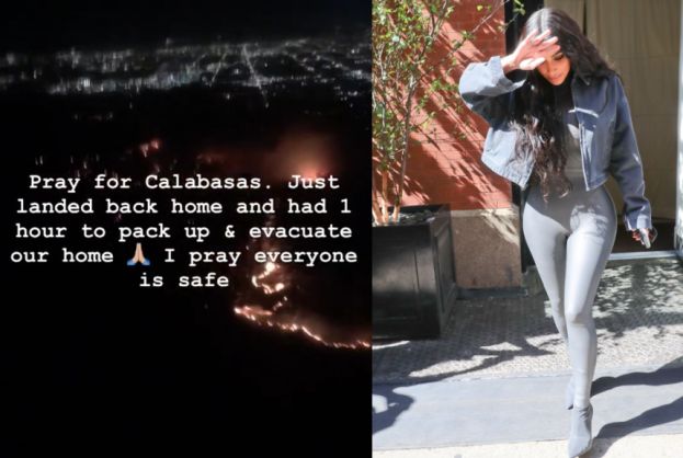Pożar w Los Angeles dotarł do willi Kim Kardashian! Musiała się ewakuować