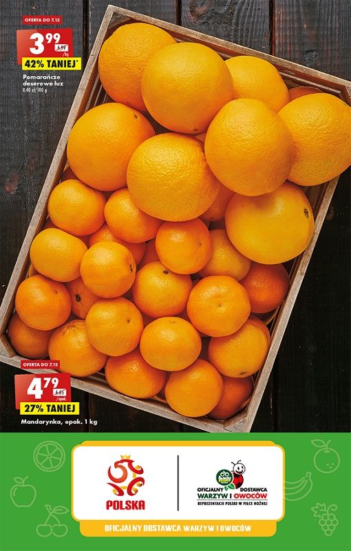 Oferta Biedronka od 5.12: pomarańcze deserowe, mandarynki