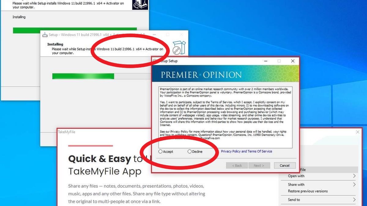 malware udający instalator Windows 11