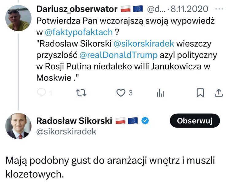 Wpisy Radosława Sikorskiego