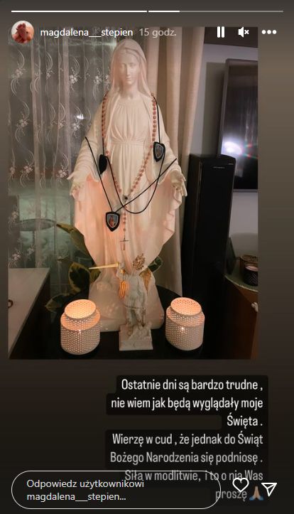 Magdalena Stępień o perspektywie świąt bez Oliwierka