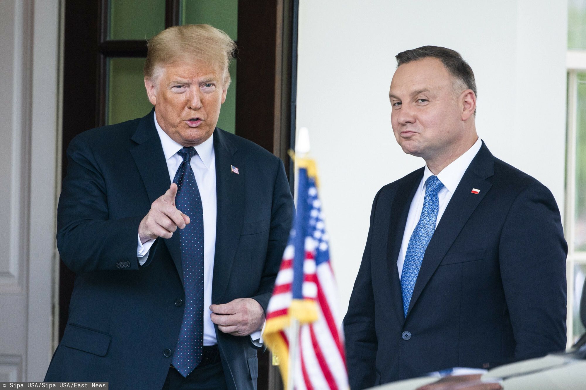 Prezydent Andrzej Duda na spotkaniu z Donaldem Trumpem