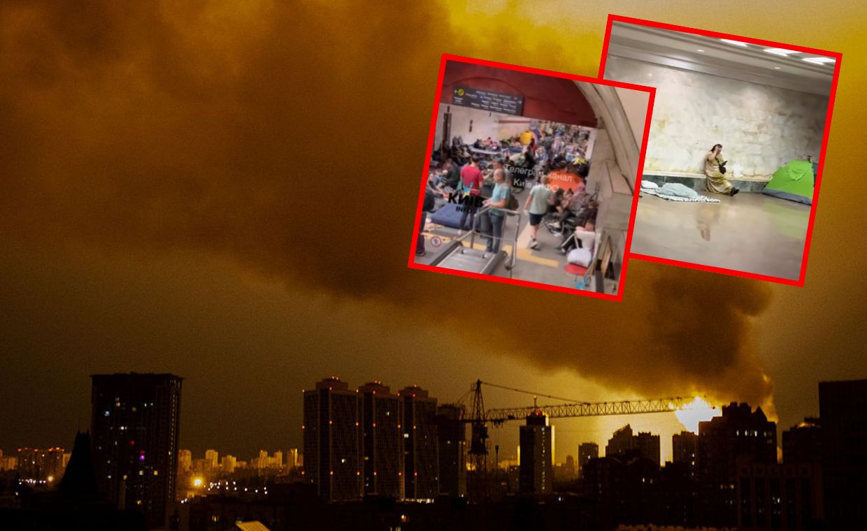 Russia Launches Drone Attack on Kyiv — Fire in City Centre, Residents Shelter in Metro