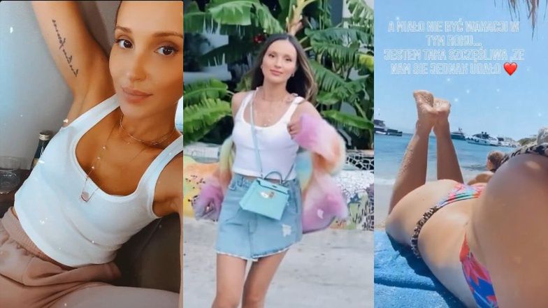 Marina na wakacjach na Mykonos