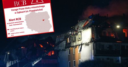 Dym od pożaru w Ząbkach. Jest alert RCB