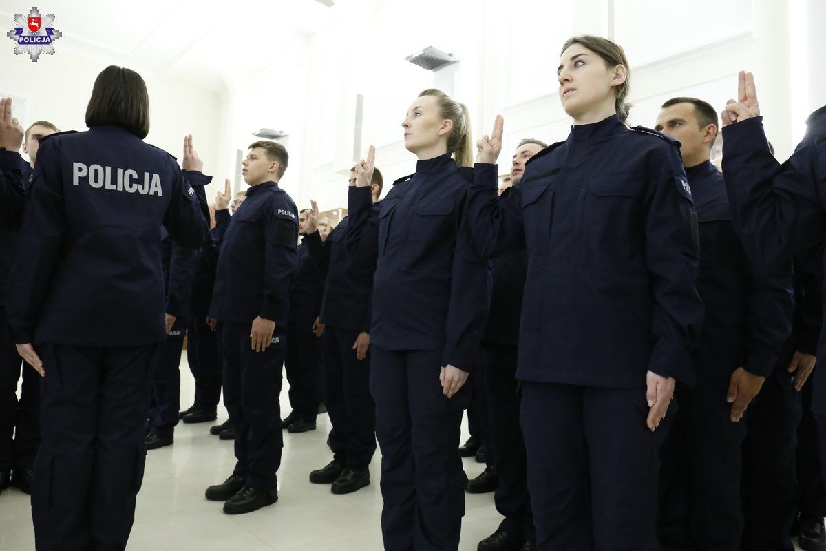 Ślubowanie nowych policjantów w Lublinie