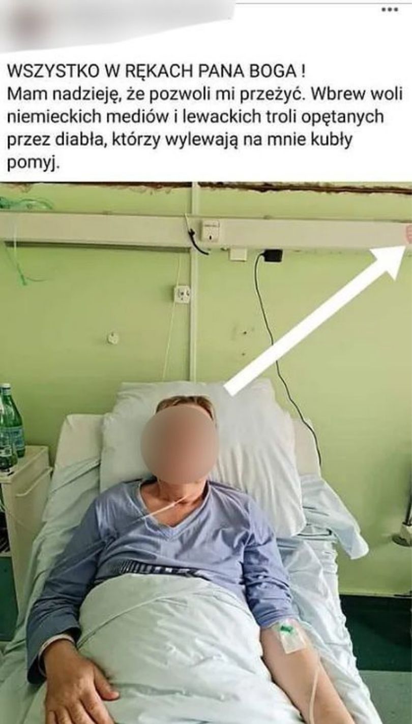 Waldemar B. trafił do szpitala. Pokazał zdjęcie z serduszkiem WOŚP w tle. Wcześniej kpił z fundacji