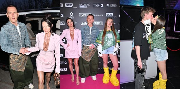 Nicol Pniewska zabrała na imprezę NOWEGO CHŁOPAKA, a jej ojciec mocno WYDEKOLTOWANĄ ukochaną. Fajna rodzinka? (ZDJĘCIA)