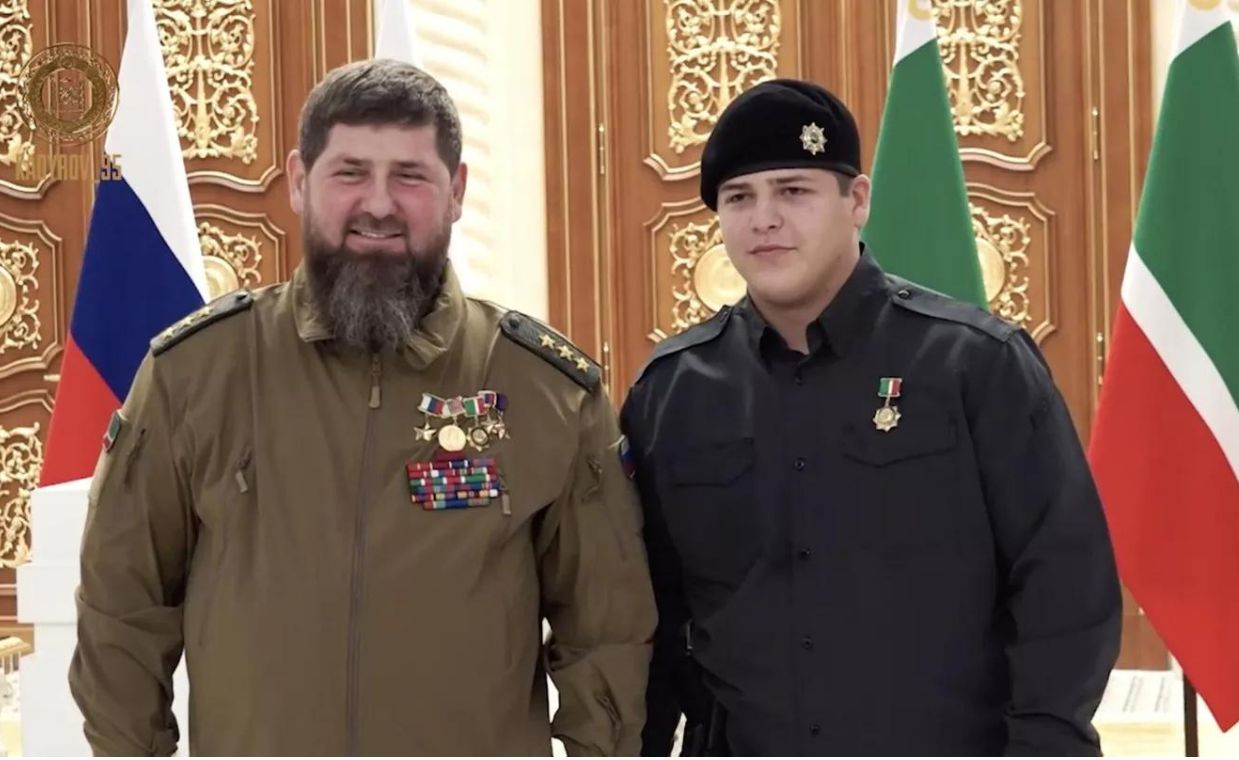 Ramzan Kadyrov and his son Adam