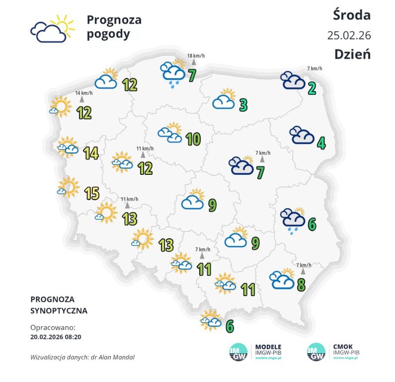 Prognoza pogody na środę