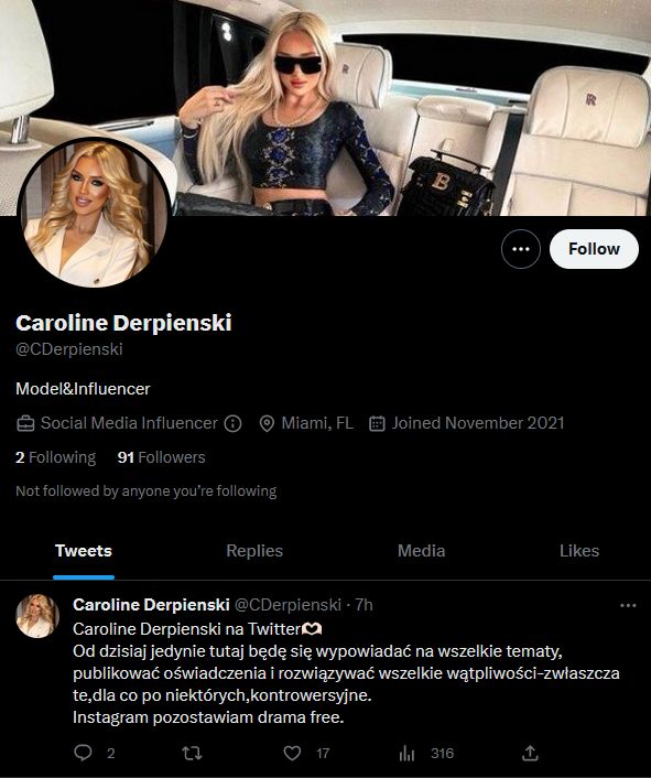 Carolina Derpienski na Twitterze