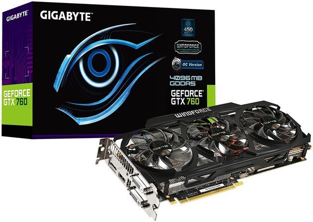 Gigabyte GeForce GTX 760 4GB OC karta graficzna zdjęcie opakowanie